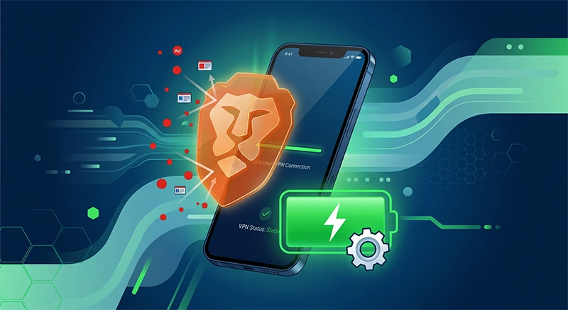 5 راهکار ساده برای کاهش مصرف حجم اینترنت بین المللی جلوگیری از قطع شدن فیلترشکن در اندروید با تنظیمات باتری و استفاده از مرورگر Brave برای مسدودسازی تبلیغات